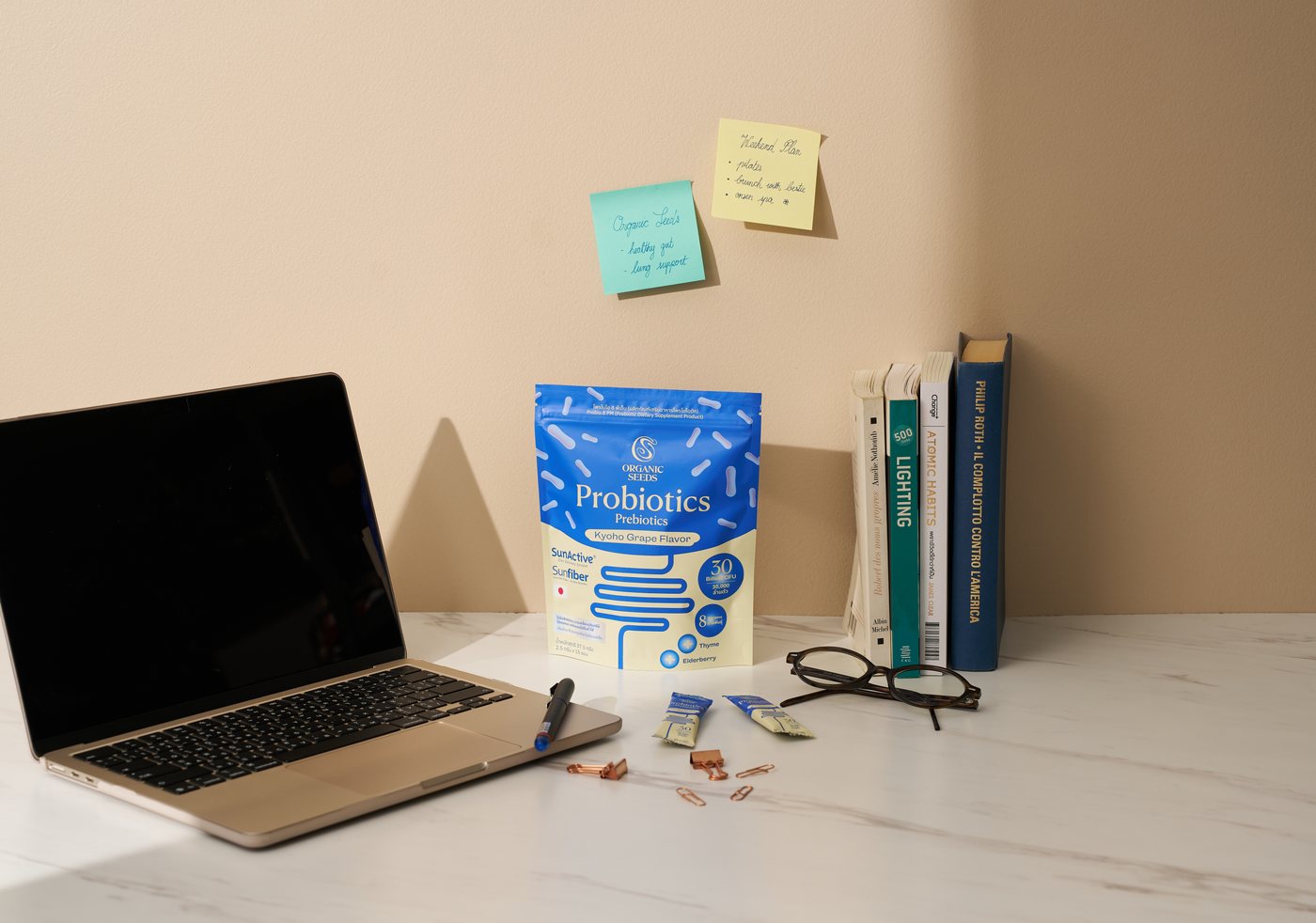 Organic Seeds Probiotics Kyoho Grape on a desk